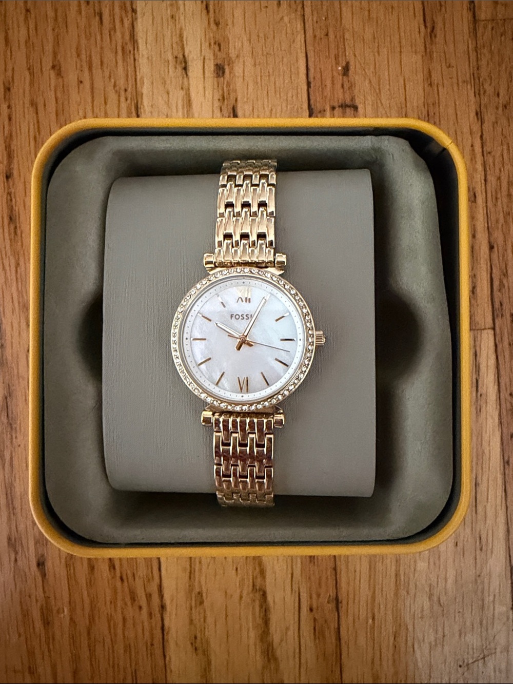 Fossil Gold-Tone Women's Watch with Mother-of-Pearl Dial